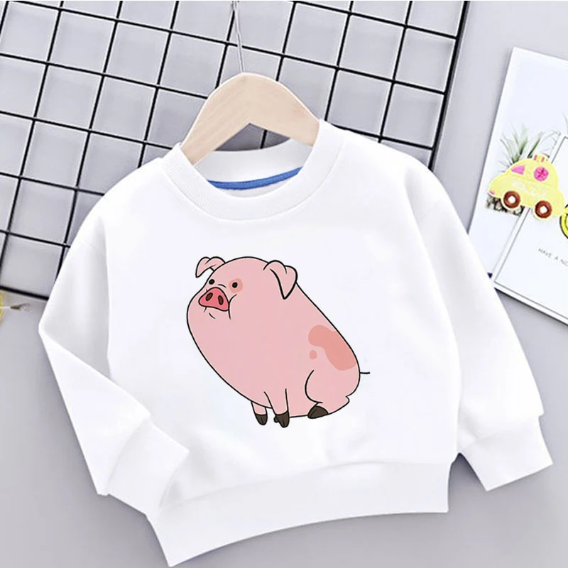 

Pink Pig Latest 2-7 Year Old Children's Sweatshirt Girls Cartoon Anime Clothes Cute Children Printing Wimter Round Neck Casual