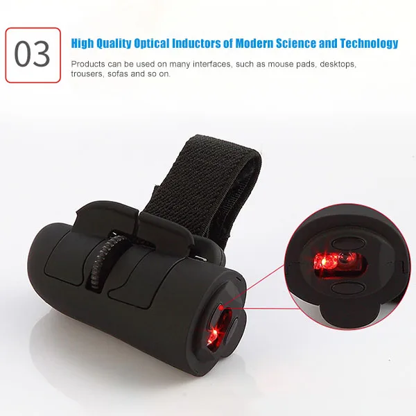 2019 Прямая поставка мини пальчиковая мышь Беспроводная связь USB оптическое кольцо