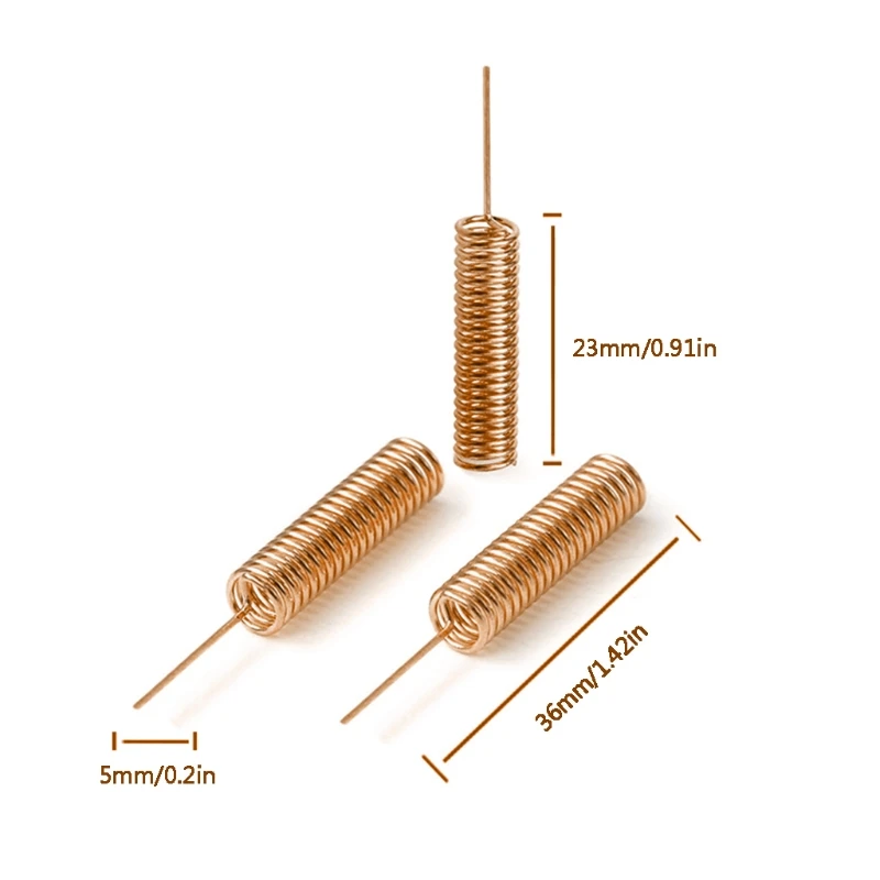 

10pcs 433Mhz Antenna Copper Spring Antennas Welding Internal Aerial Signal boost
