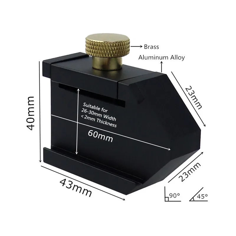Угловая линейка 45 ° 90 позиционный блок измерительный деревообрабатывающий