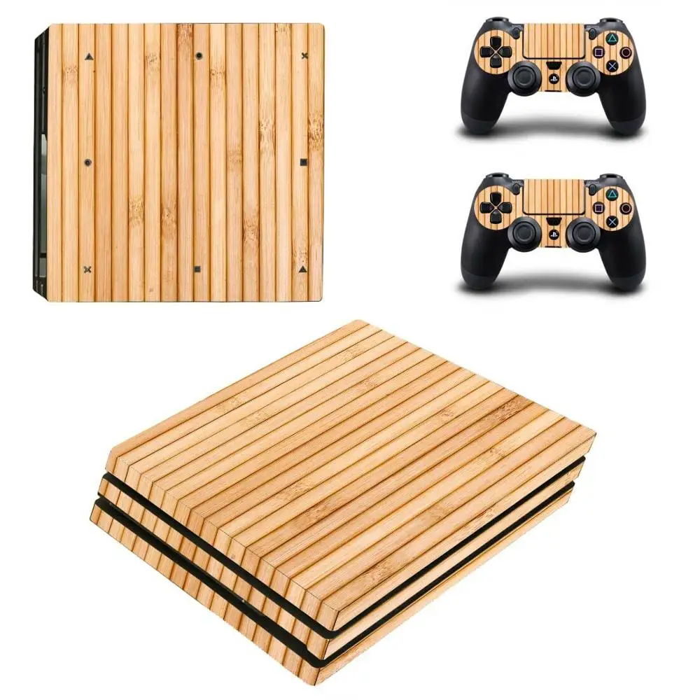 PS4 Pro деревянная зерновая наклейка PS 4 Play station виниловая s Pegatinas для playstation консоль и