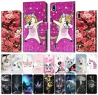 Чехол-бумажник для Nokia 3 2017 3,1 Plus 4,2, кожаный чехол для телефона, милый тигр, волк, Лев, кошка, собака, единорог, лошадь, башня V08F