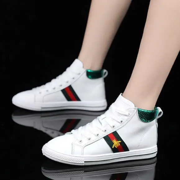 Белая обувь; женские кроссовки на платформе; женские кроссовки; basket femme boots; женские кроссовки; zapatillas mujer chaussure; женская обувь - Цвет: Зеленый