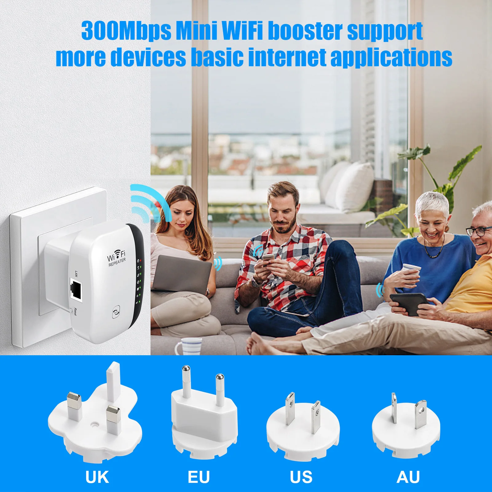wifi range extender 2 4ghz 300mbps wifi repeater signal booster wireless network repeater wifi signal amplifier 300m router hot free global shipping