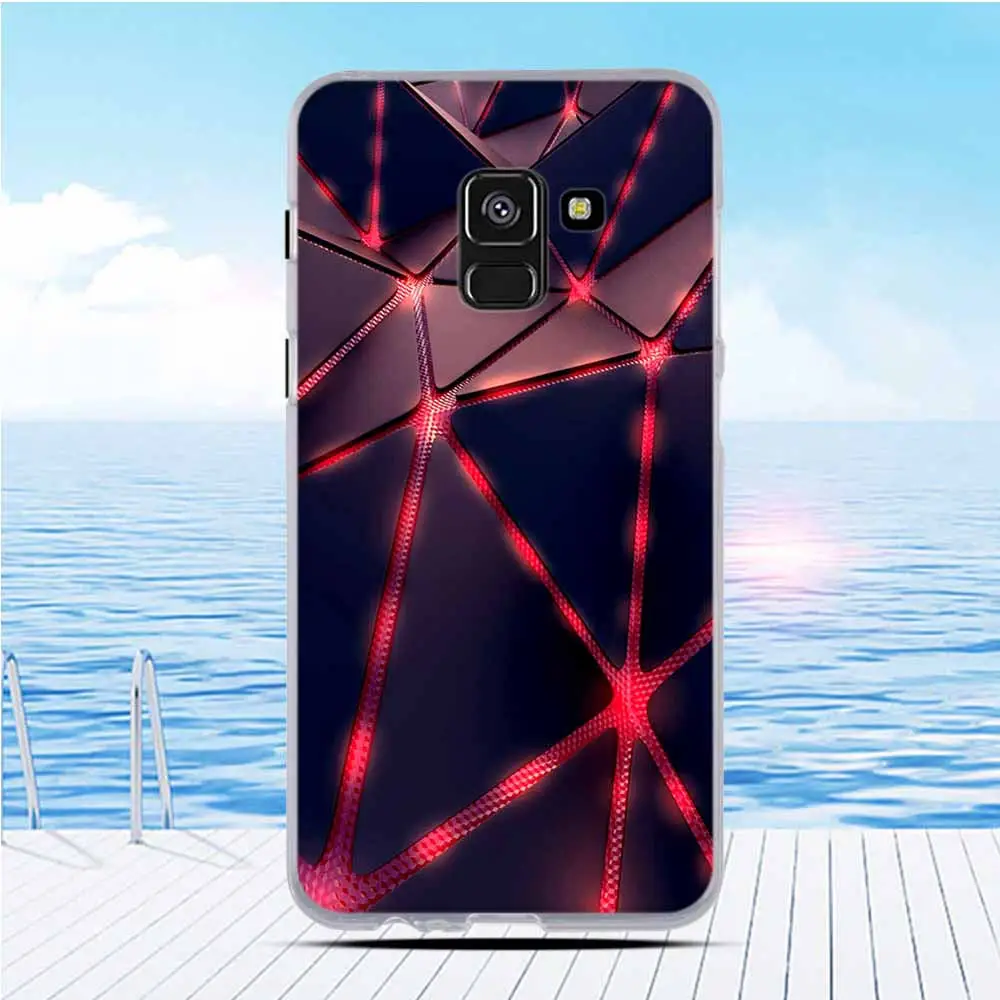 Чехол для Samsung Galaxy A8 2018 мягкий чехол из ТПУ с рисунком A530 A530F искусственный