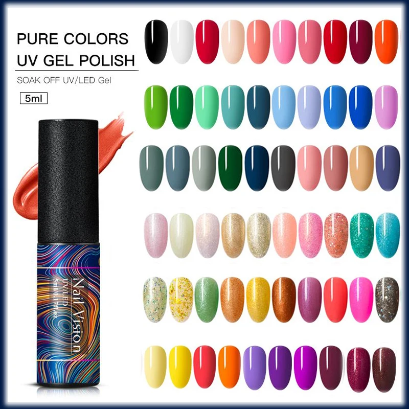 Гель-лак для ногтей Vision полуперманентный базовое и верхнее покрытие УФ-лампы