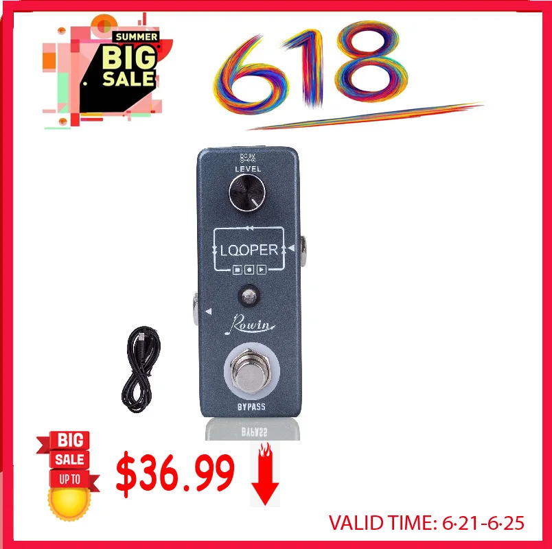 rowin lef 332 gitarre looper pedal digitale looper wirkung pedale für elektrische gitarre bass 10 min aufnahmezeit free global shipping