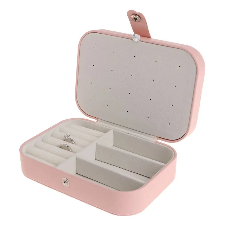 

Jewelry Jewelry Storage Box Multi-functional Organizer Compartment Earrings Ear Stud Necklace Bracelet Ring Case Portable Girls