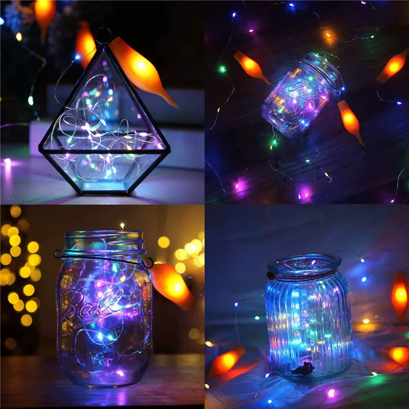 

2M 20led Flame Bottle Holiday Copper Wire LED String Light Fairy Lights Night Light for Party wedding Decoration Lamp Lighting