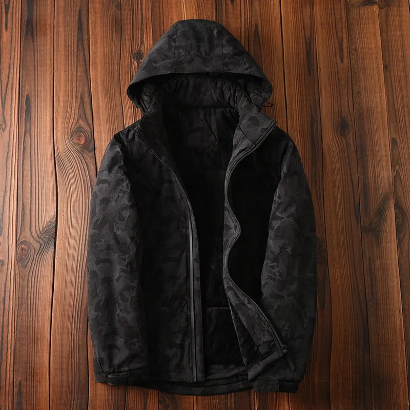 Куртка мужская зимняя камуфляжная с капюшоном размера плюс LXL2XL3XL4XL5XL6XL7XL8XL |