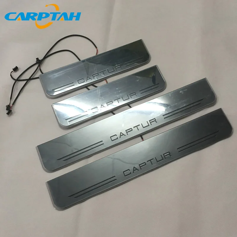 CARPTAH отделка педали автомобиля наружные части светодиодный порог Накладка тропинка динамический стример светильник для Renault Captur