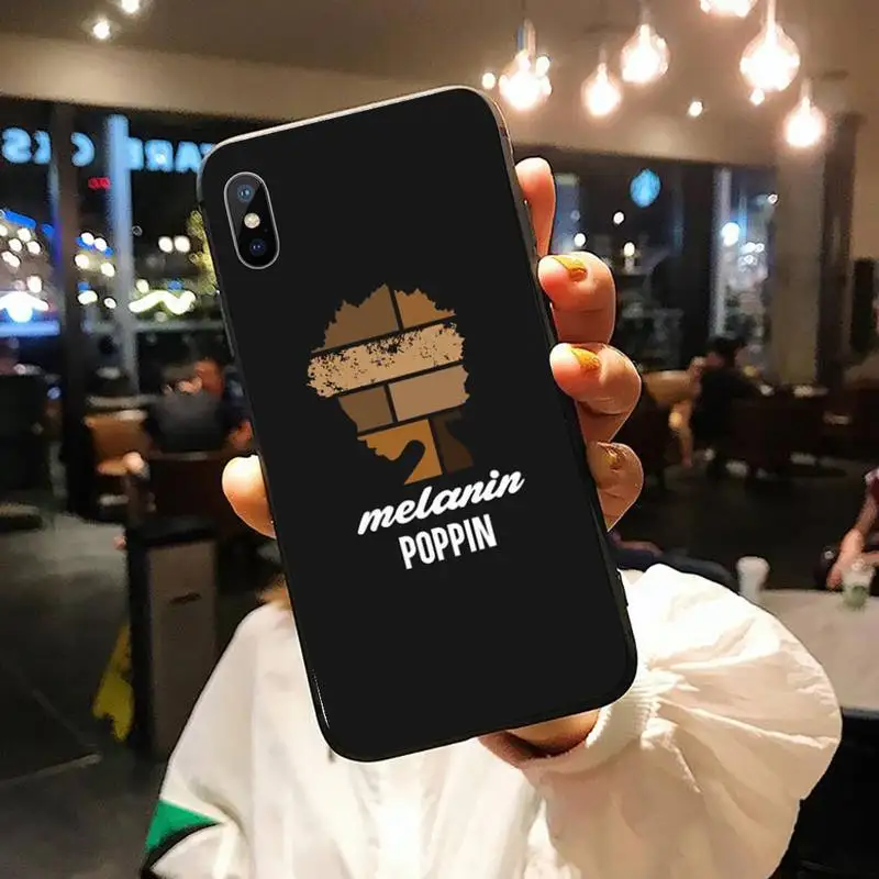

Melanin Poppin Aba Black girl Phone Case for iPhone 11 12 pro XS MAX 8 7 6 6S Plus X 5S SE 2020 XR