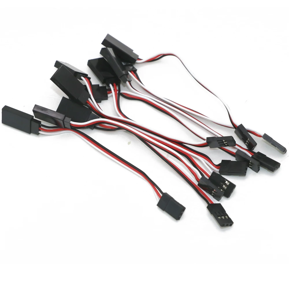 

10pcs 100mm/150mm/200mm/300mm/500mm RC Micro Servo Extension Cord Cable Wire Lead JR For Rc Helicopter Rc Drone Wholesale