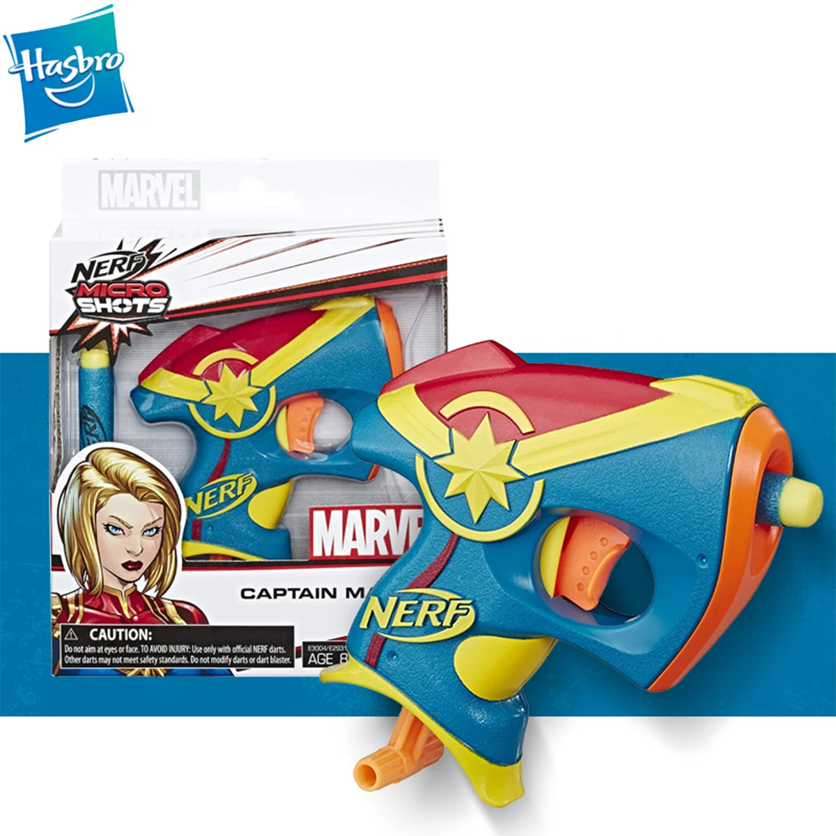 Пусковое устройство NERF Warrior Мстители Капитан Америка мягкий пулемет детская