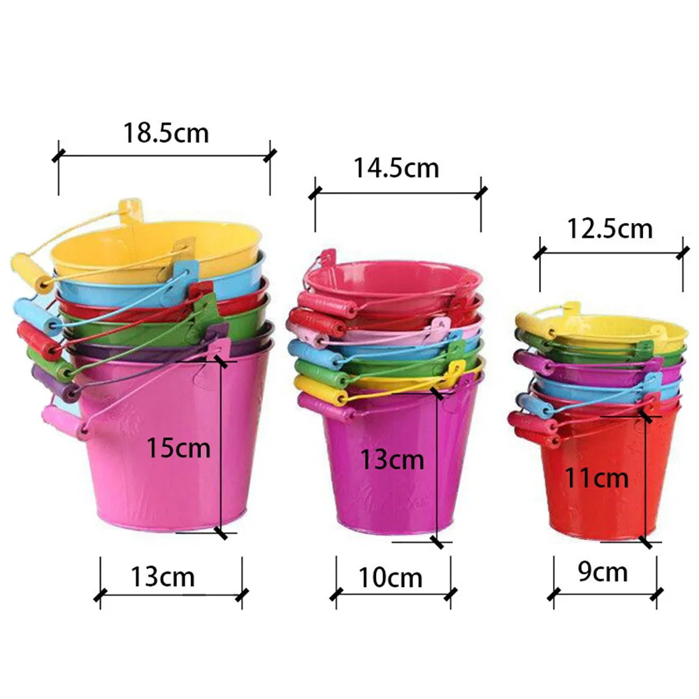1 предмет детское пляжное ведерко Садоводство оцинкованная Туалет железа играть