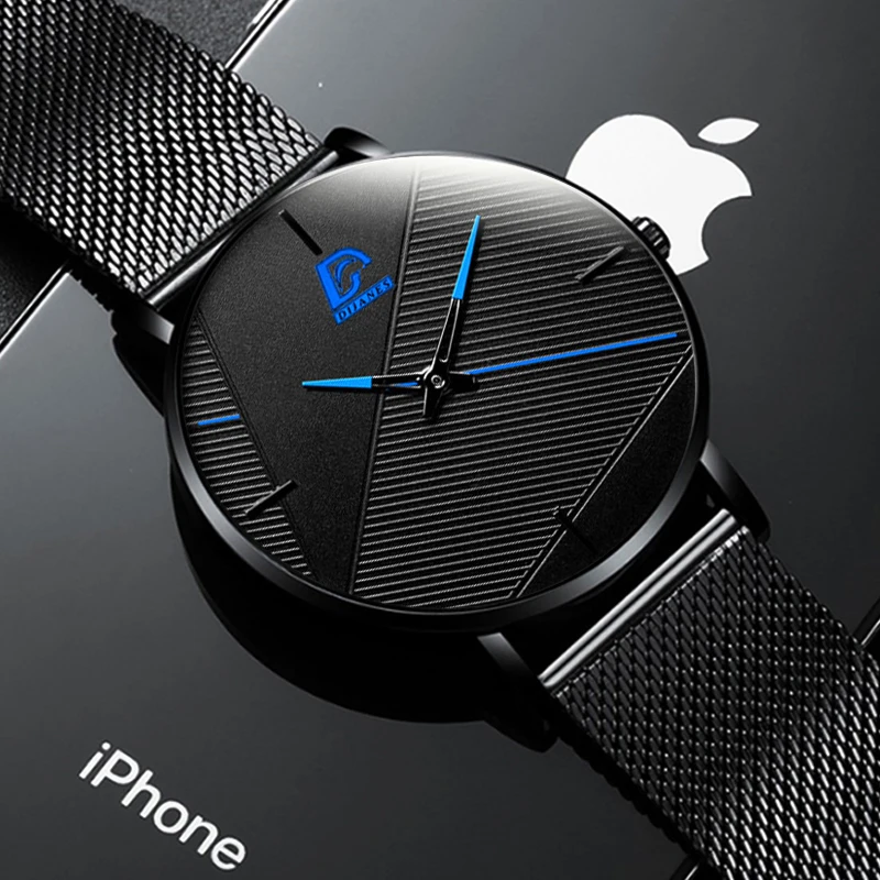 Часы наручные DIJANES Мужские кварцевые минималистичные модные классические