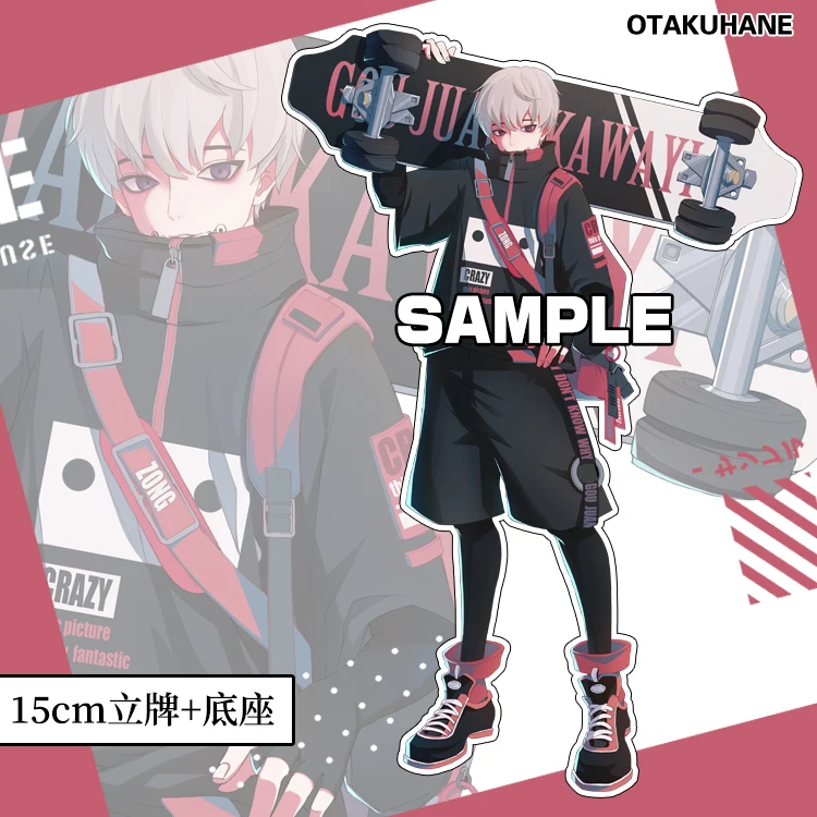 

15cm Anime Jujutsu Kaisen Inumaki Toge Skateboards Theme Acrylic Figure Stand Model Plate Cartoon Tabletop Toy Cosplay