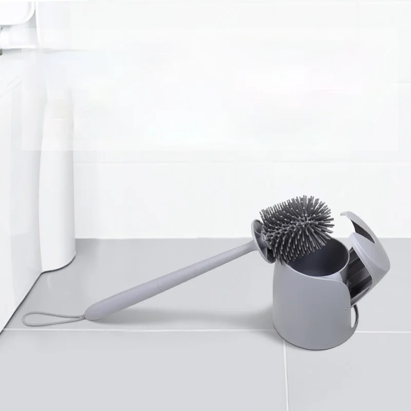 

Bathroom Silicone TPR Toilet Brush Holder Quick Drain Cleaning Brush Tools for Toilet Household WC Bathroom Accessories Sets