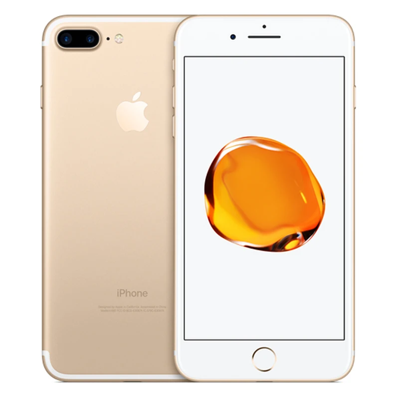 Gold Разблокированный Apple iPhone 7 Plus, 3 Гб оперативной памяти, Оперативная память 32/128 ГБ/256 ГБ Встроенная память iOS Телефон Quad-Core отпечатков пальцев 12MP 4 аппарат не привязан к оператору сотовой связи разблокировать телефон - Цвет: Gold