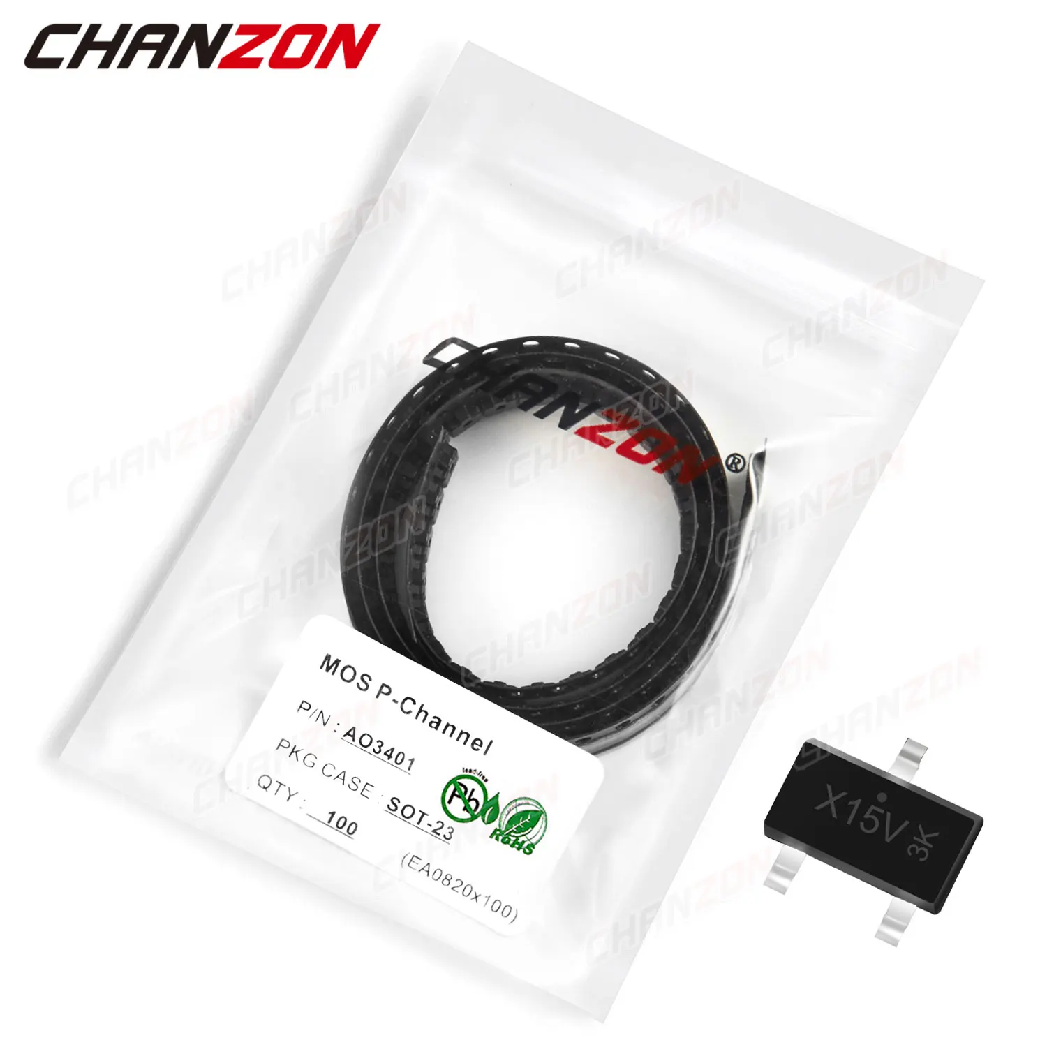 

Биполярный Соединительный транзистор AO3401 SOT-23 P-канала SMD, Mosfet, BJT, SIC Mos, Fets, триодная трубка, интегральные схемы SMT, 100 шт.
