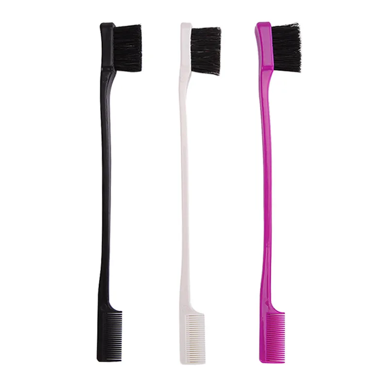 

3PCS double-sided edge control hair comb hair eyebrow comb comb hair brush hairdressing tool
