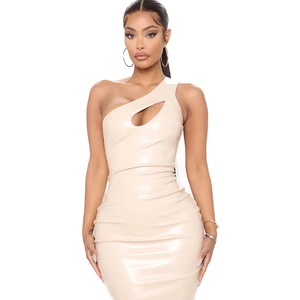 Sexy One Shoulder Dress Women Evening Party Maxi Dresses 2022 Casual Bodycon Night Club Beach Solid Dresses Vestidos