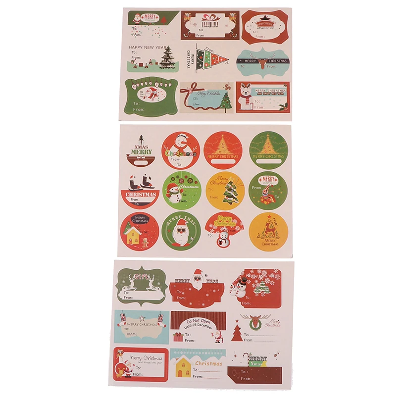 120 шт./лот новогодняя елка снеговик круглые самоклеящиеся уплотнительные