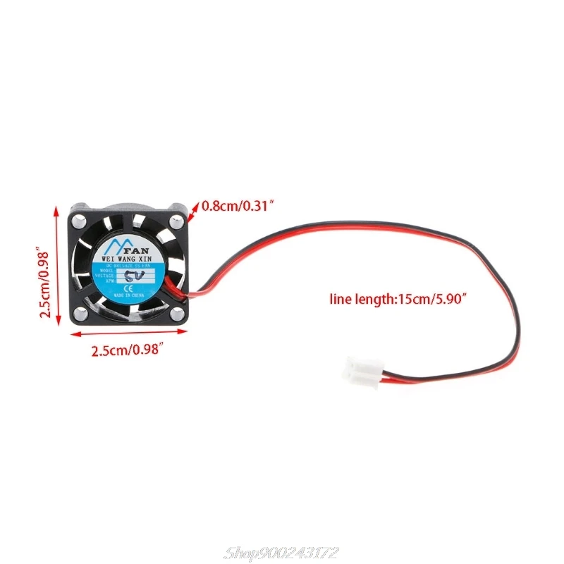 

25257mm DC 5V 12V 2-Pin Cooler Brushless Chipset Heatsink Mini Cooling Fan 2507 Au20 20 Dropship