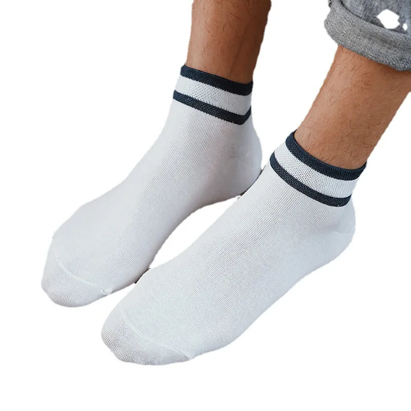 

HUF 5 pairs of men's spring and summer two bar college socks casual stripe breathable sports cotton socks