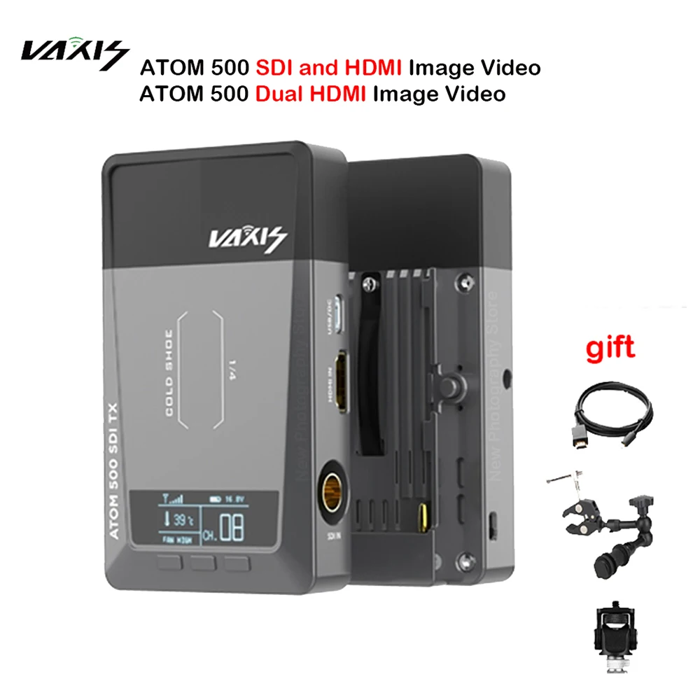 Vaxis ATOM 500 SDI 1080 футов, двойной HDMI базовый комплект, система беспроводной передачи изображения и видео, приемник-передатчик, P HD SDI-HDMI