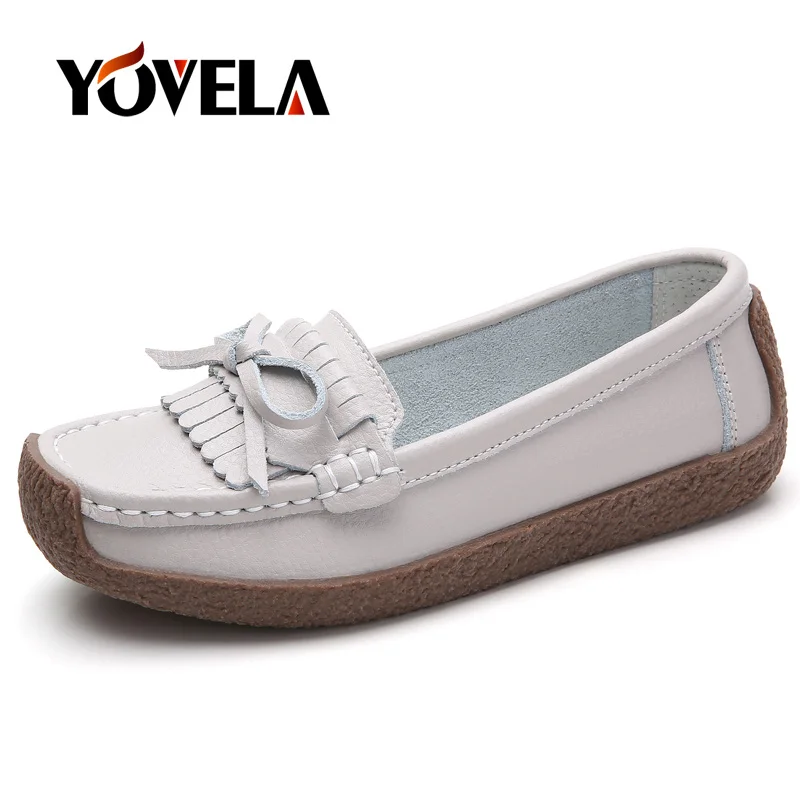 

Women Leather Casual Shoes Fashion Flat Shallow Ballet Shoes Oxfords Fringe Loafers Moccasins Slip on Comfortable Ladies Shoes