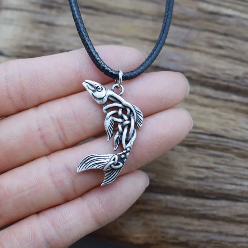 В Стиле Хип-хоп подвеска в виде рыбной кости колье винтажном стиле с массивными