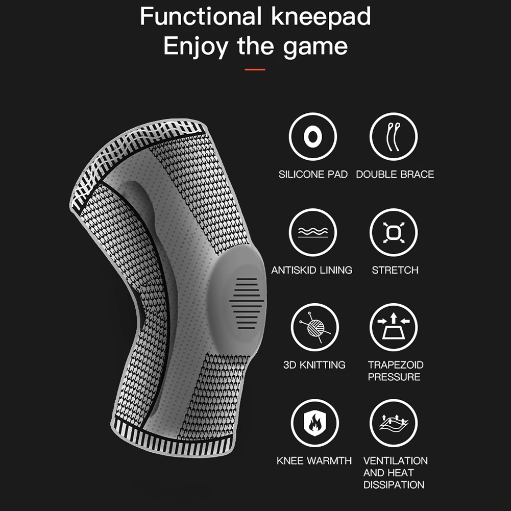 Спортивные Компрессионные наколенники трикотажные детали 1 шт. дышащие для