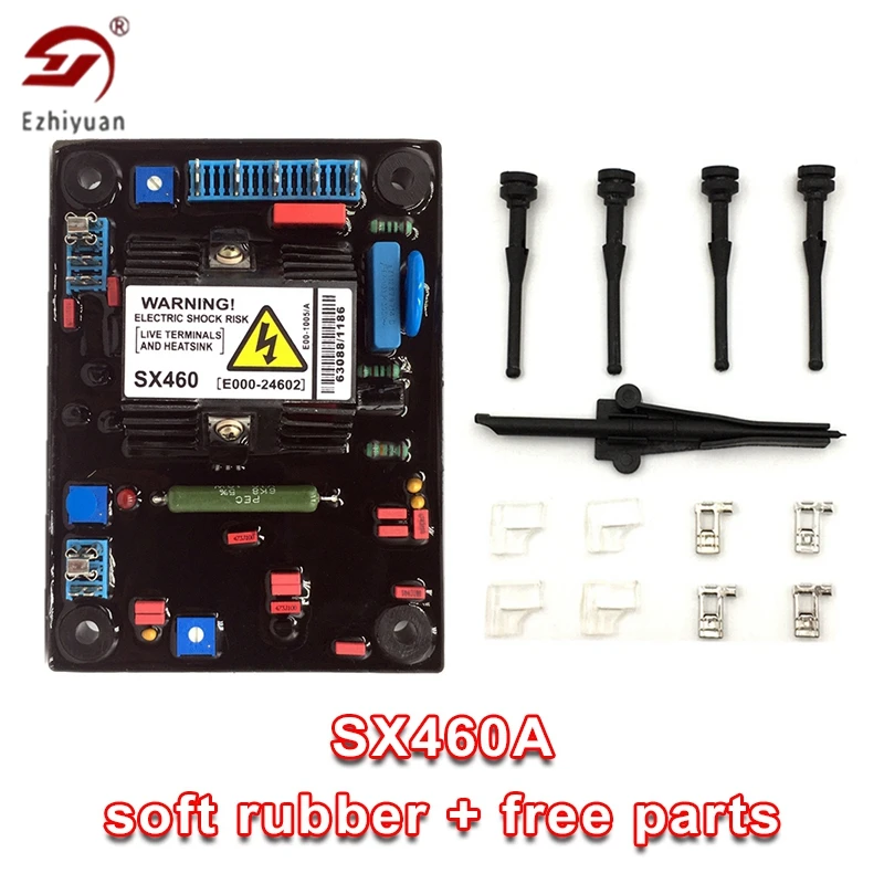 

Автоматический регулятор напряжения для дизельного генератора Soft Rubber SX460 SX460A AVR, регулятор напряжения с бесплатными деталями