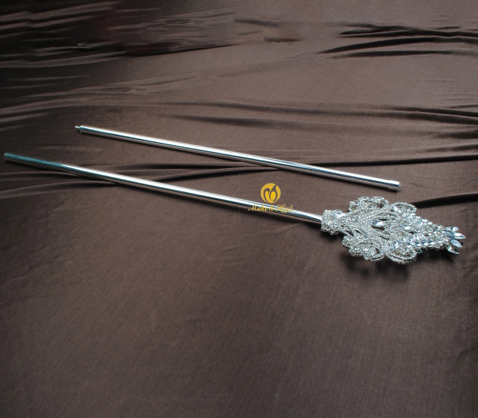 Ручная работа Королева Король скипетр палочка Кристалл Цветочная Длинная