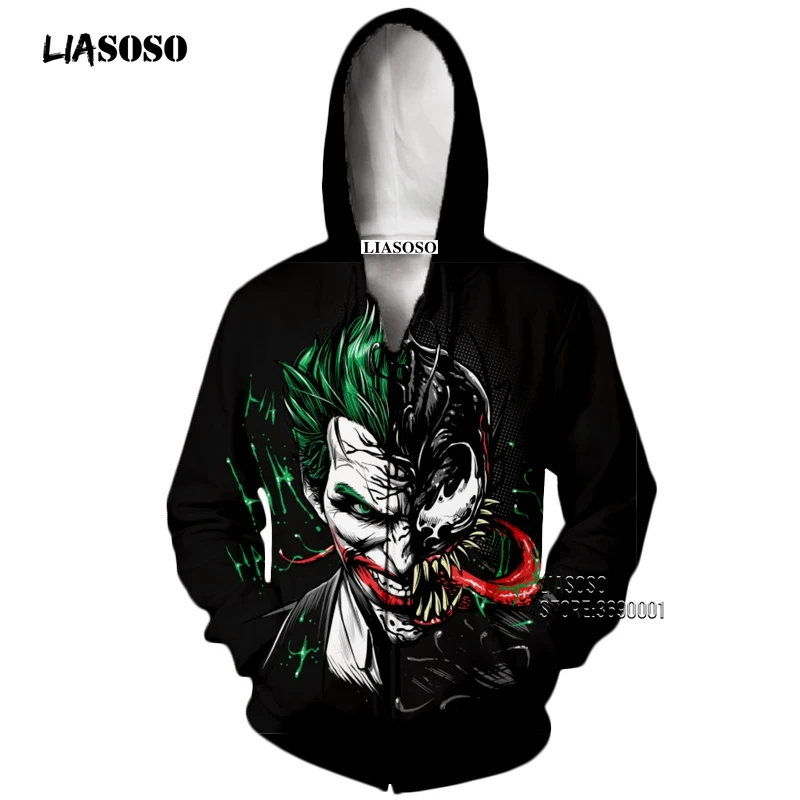 LIASOSO 3D принт Для мужчин женщин Джек " Джокер "рта под названием Нана venom