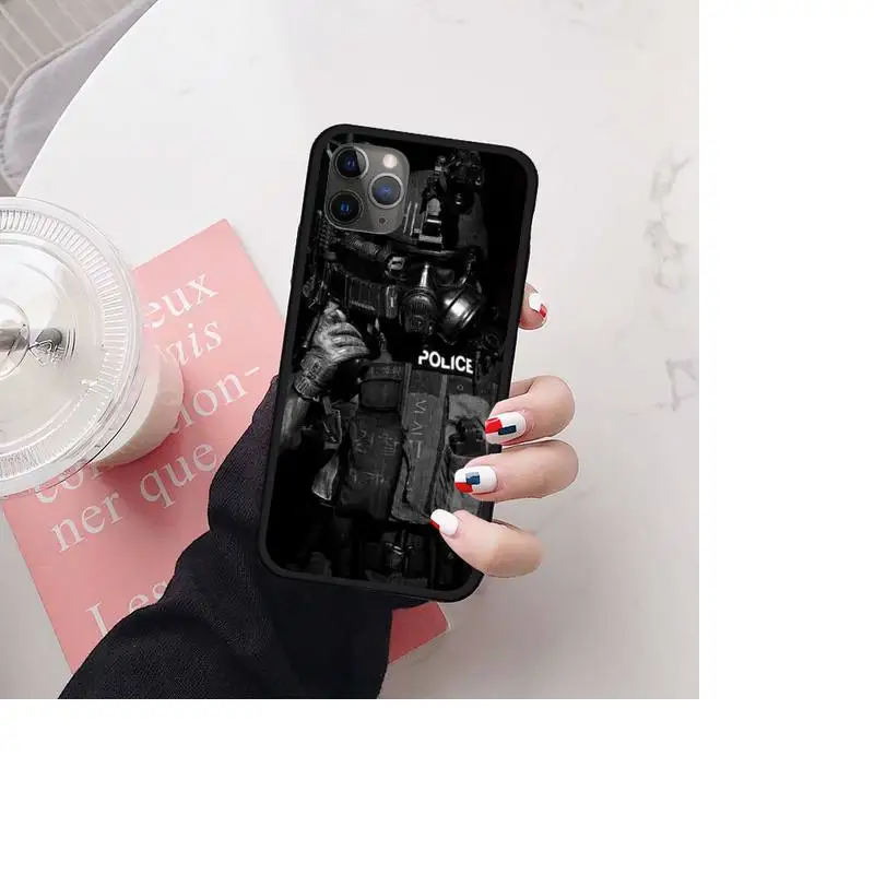 

Luxury Police Symbol coque Phone Case for iPhone11 12 pro max X XR SE 2020 7 8 plus