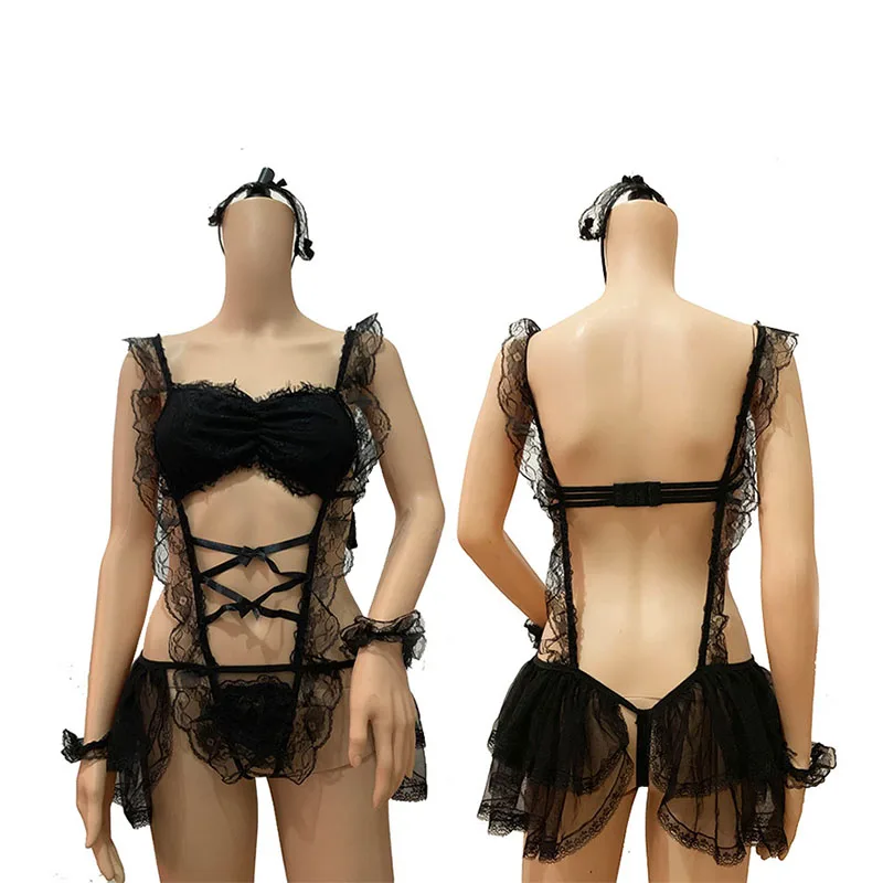 Сексуальное Милое Платье для ролевых игр маленькое платье горничной