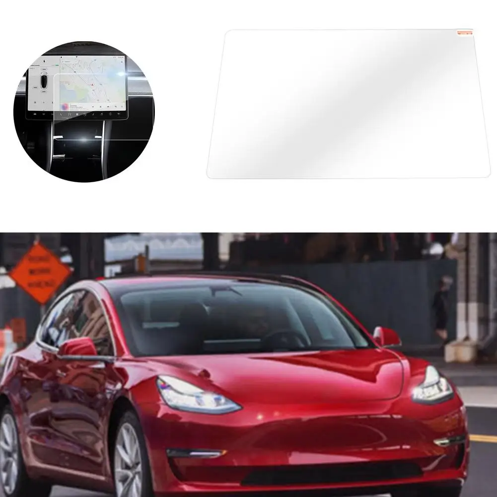 

Car HD Screen Protector Center Control Touchscreen Navigation Protector Glass Film Tempered Glass For Tesla Model 3