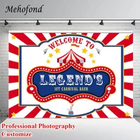 mehofond circus theme photography background baby 1st birthday carnival party banner photocall backdrop photo studio photozone