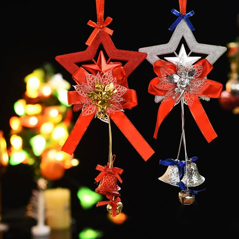 Симпатичные рождественские колокольчики для двери уникальные елочные украшения