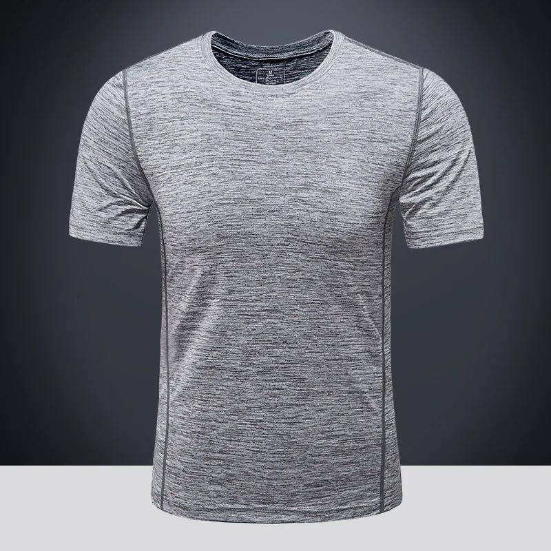 

Outdoor sports quick drying round neck T-Shirt Large Men's summer Yoga short sleeve loose running fitness