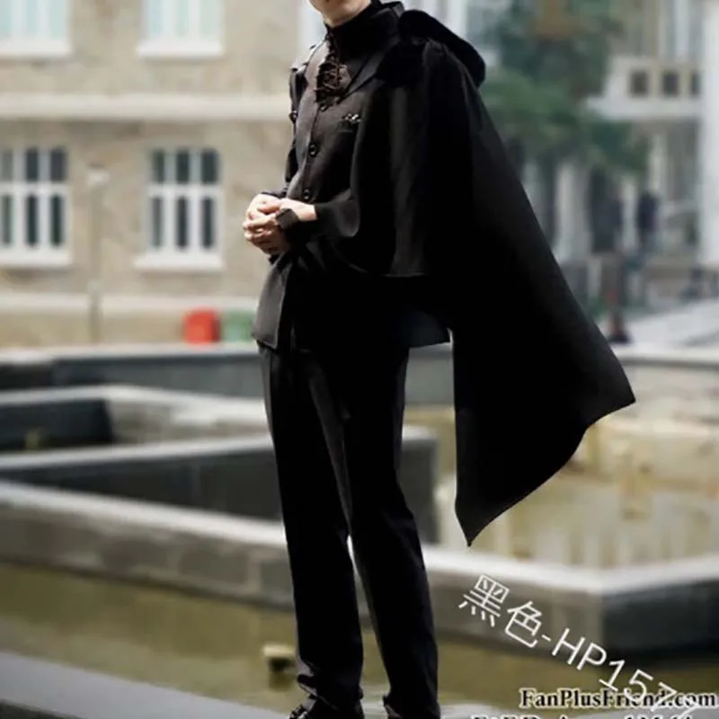 Унисекс осенняя накидка с капюшоном вампира для Хэллоуина средневековый