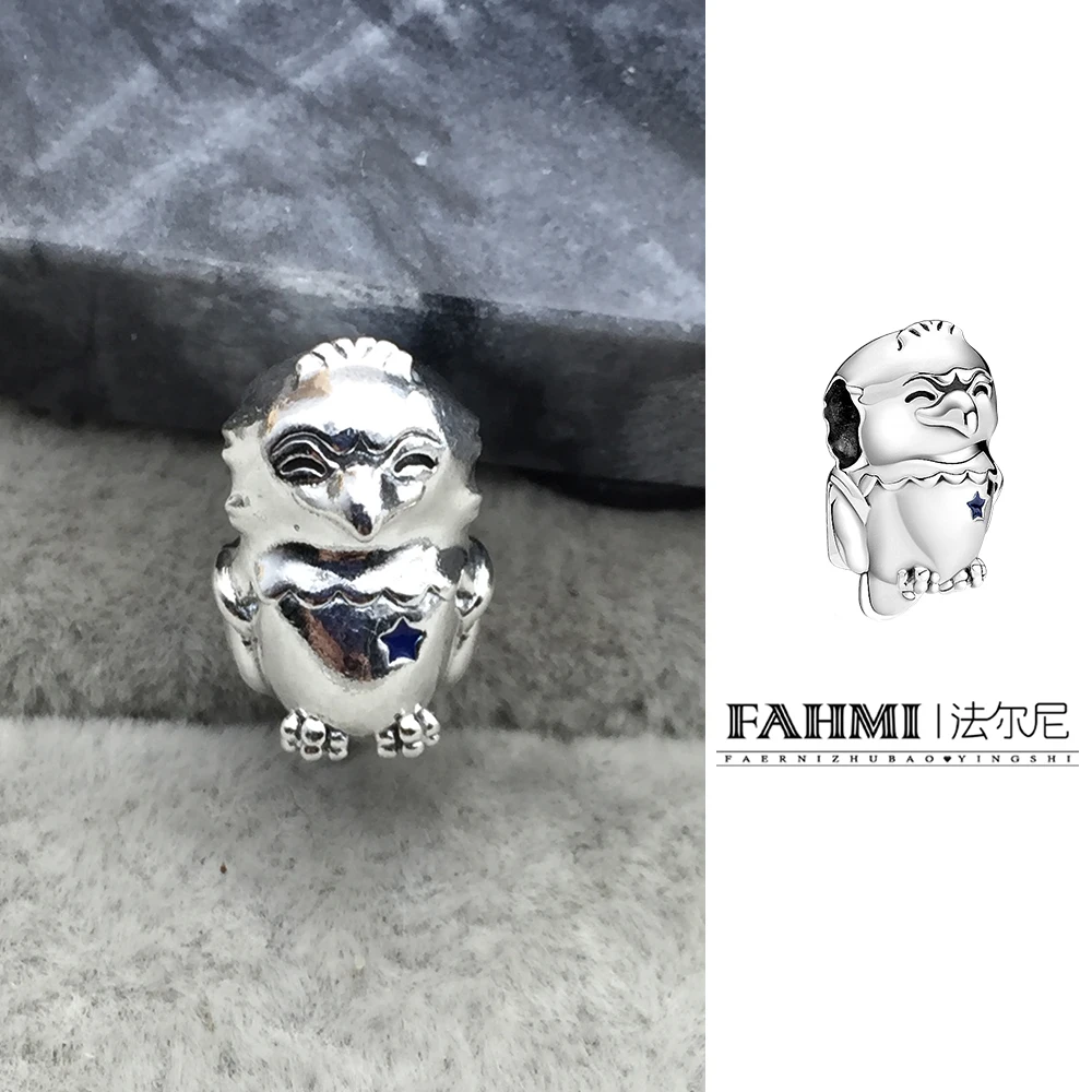 

2020 Summer New 100% 925 Sterling Silver American Bald Eagle Charm DIY Bracelet High Quality Jewellery For Women