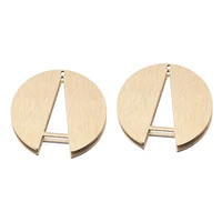 10pcslot original brass geometric letter a round charms disc drop earrings pendant findings for diy necklace jewelry making