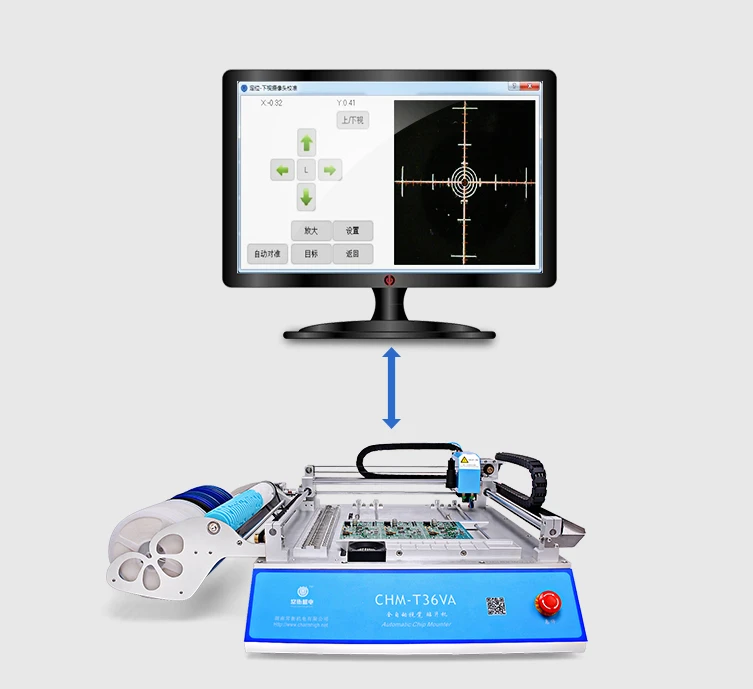 Скидка! Производственная линия SMT: CHMT36VA Vision Pick and Place Machine + 4432 Трафаретный принтер