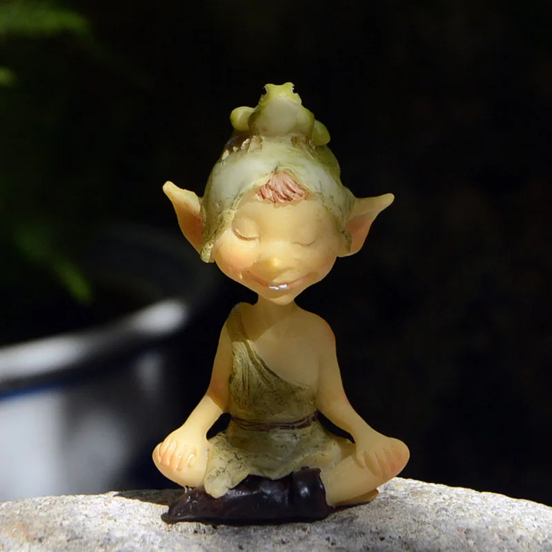 

Цветочные сказочные эльфы, маленький орнамент, Лесной эльф, кролик, милые кавайные полимерные поделки, сказочные садовые фигурки, домашнее ...