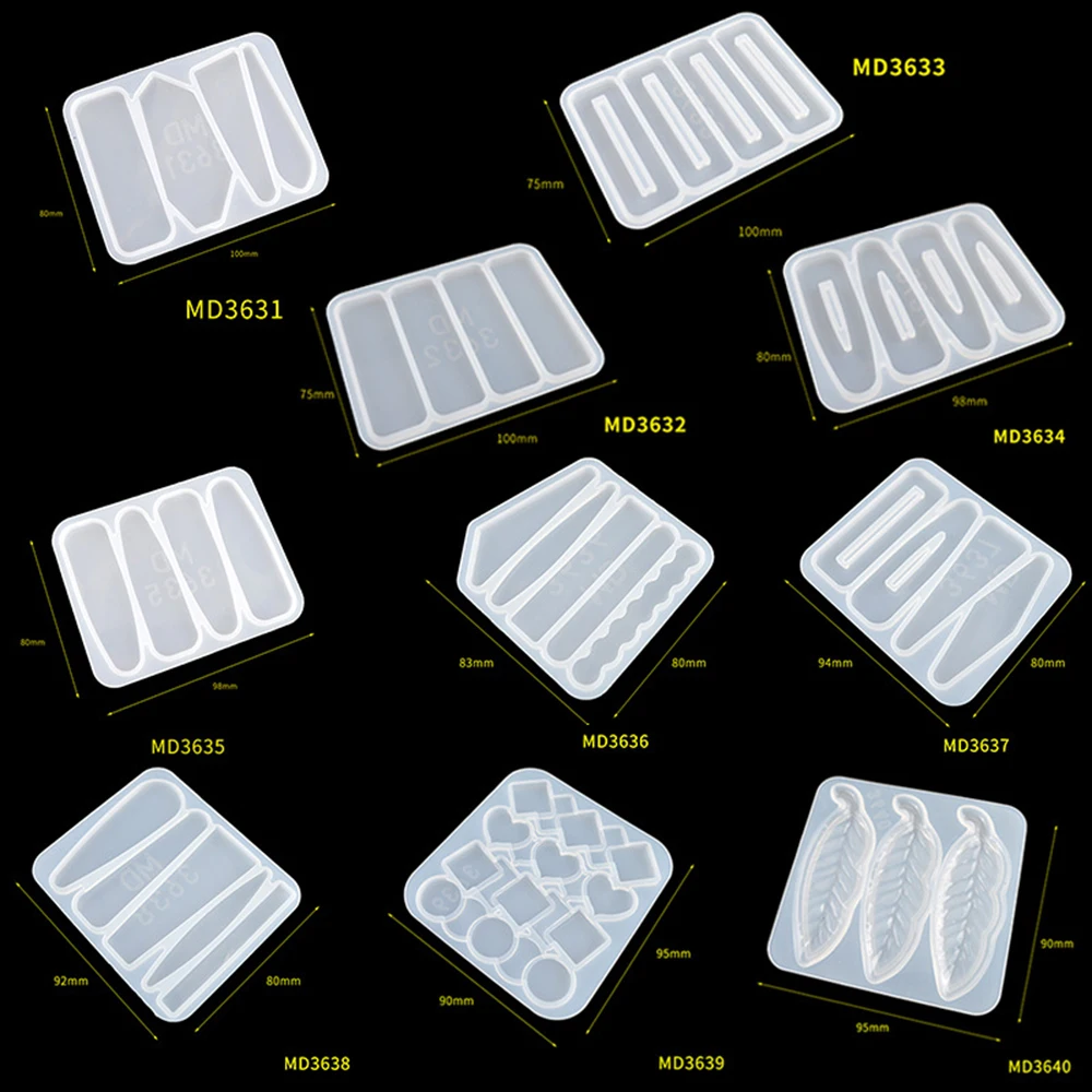 

Handmade Silicone Molds Acrylic Resin Hair Barrettes Resin Mold Geometric Shape Hair Clips UV Epoxy Resin Mold Jewelry Tools