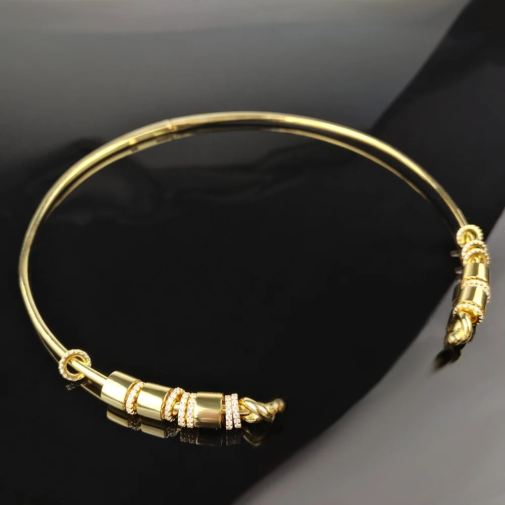 

s925 sterling silver new fashion multi-circle fashion open collar women's banquet party Moroccan jewelry