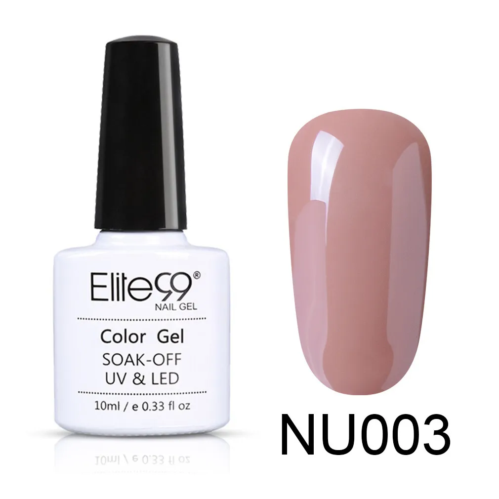 NU003 Elite99 10 мл генный цветной гель лак для ногтей УФ Гель-лак удаляемый путем отмачивания лак для маникюра праймер верхнее покрытие Полупостоянный лак для ногтей - Цвет: NU003